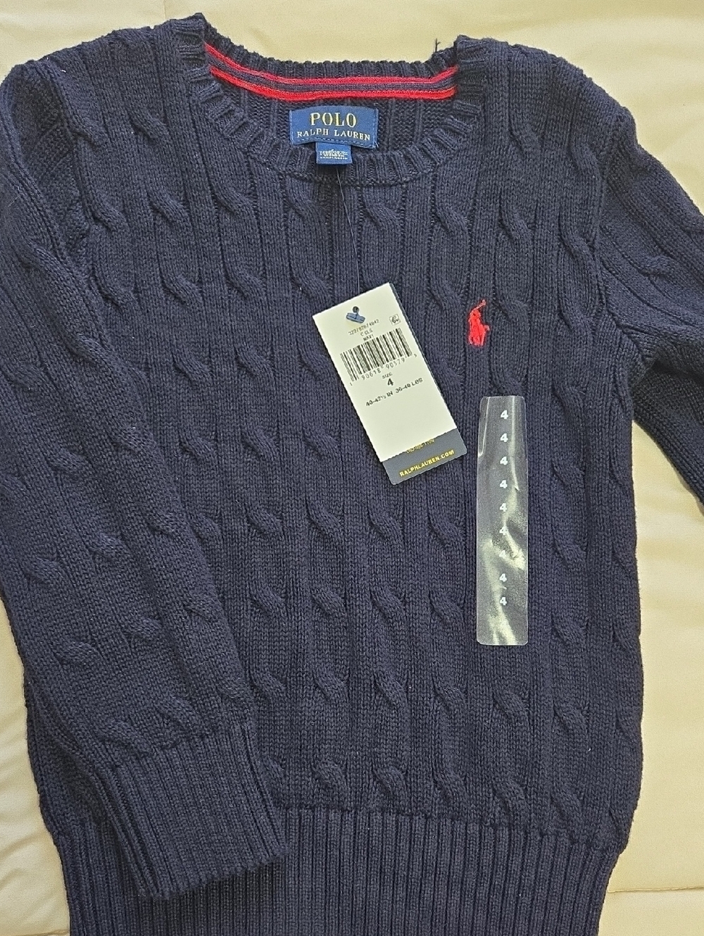 Kids Polo by Ralph Lauren Navy Cable-Knit  Sweater